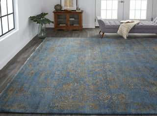 Feizy Doshi 6036L Blue/Tan Area Rug Lifestyle Image Feature