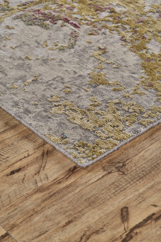 Havila Fine Rugs Adore R1026 Gold/Gray/Silver Area Rug Corner Image
