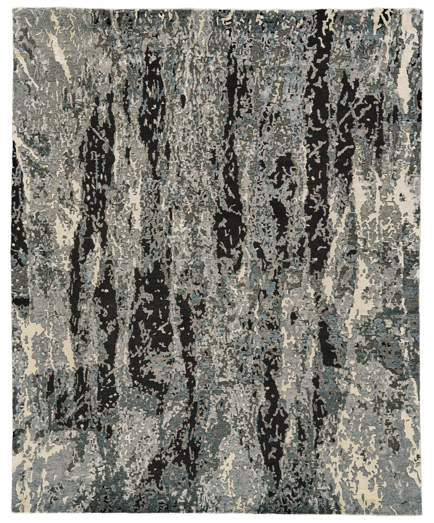 Feizy Lor 6007L Gray/Black/Blue Area Rug main image