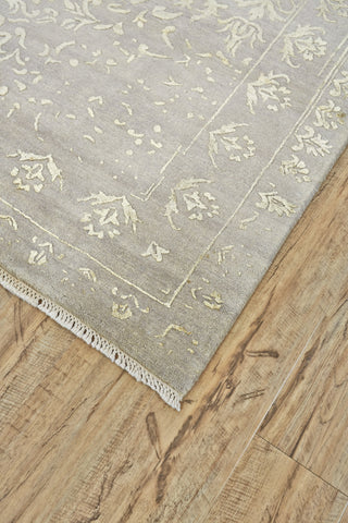 Feizy Escalante 6125F Gray/Gold/Ivory Area Rug Corner Image