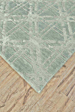Feizy Bamboo Lattice 7054F Light Blue/Beige Area Rug Lifestyle Image Feature