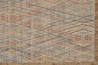 Havila Fine Rugs Hymn R1057 Gray/Red/Yellow Area Rug Oval Corner Image