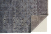 Havila Fine Rugs Hymn H1948 Blue/Gray/Taupe Area Rug Corner Image with Rug Pad