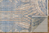 Feizy Lyra 6552F Ivory/Blue Area Rug Corner Image with Rug Pad