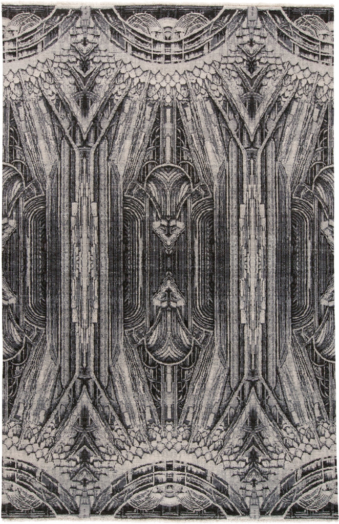 Feizy Lyra 6552F Gray/Ivory/Black Area Rug main image