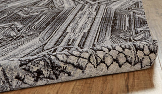 Feizy Lyra 6552F Gray/Ivory/Black Area Rug Rolled Image