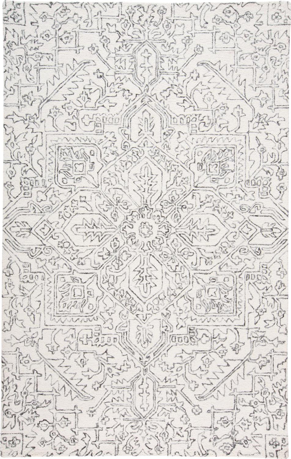 Feizy Belfort 8778F Ivory/Gray Area Rug