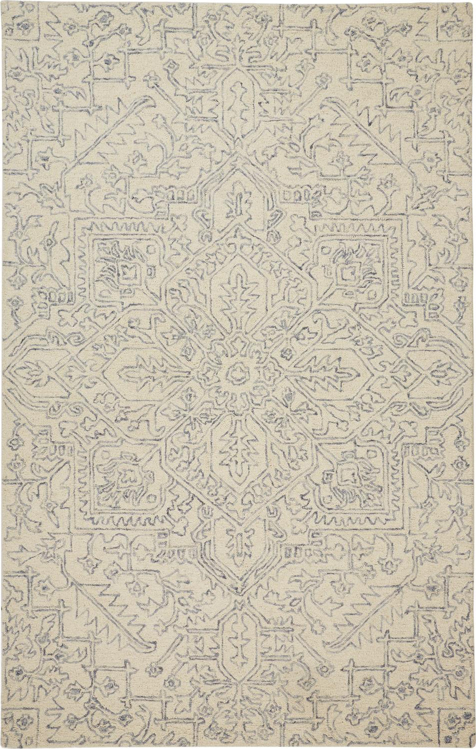 Feizy Belfort 8831F Gray/Ivory Area Rug