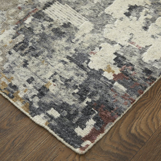 Havila Fine Rugs Gift H-4931 Gray/Ivory/Pink Area Rug Corner Image