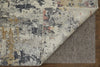 Havila Fine Rugs Gift H-4931 Gray/Ivory/Pink Area Rug Corner Image with Rug Pad