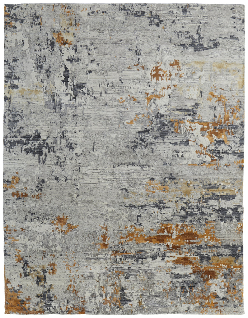 Havila Fine Rugs Gift H-4931 Gray/Ivory/Orange Area Rug main image
