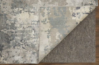 Havila Fine Rugs Gift H-4931 Gray/Ivory/Taupe Area Rug Corner Image with Rug Pad