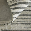 Feizy Colton 8A56F Black/Ivory Area Rug Corner Image with Rug Pad