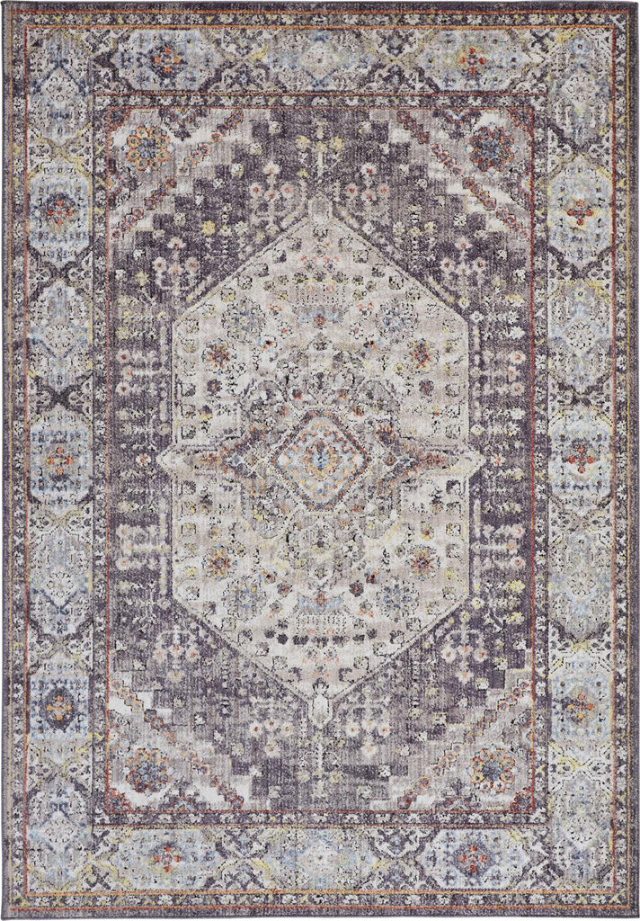 Feizy Armant 3907F Gray/Purple Area Rug