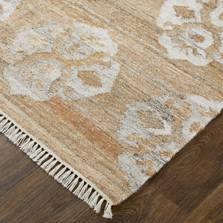 Feizy Beckett 0666F Tan/Ivory/Orange Area Rug Corner Image