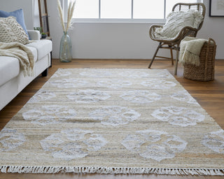 Feizy Beckett 0666F Tan/Ivory/Orange Area Rug Lifestyle Image Feature