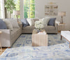 Feizy Karina 69G7F Ivory/Blue Area Rug Lifestyle Image Feature