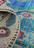 Feizy Latham 6628F Blue/Green/Red Area Rug Rolled Image