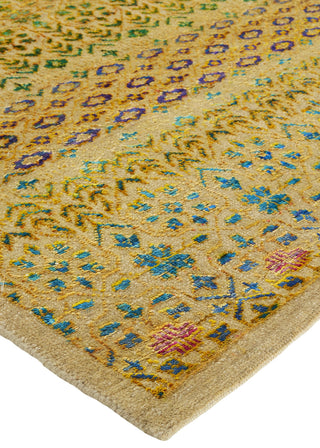 Feizy Latham 6629F Yellow/Red Area Rug Corner Image
