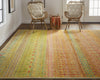 Feizy Latham 6629F Yellow/Red Area Rug Lifestyle Image Feature