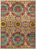 Feizy Elton 6507F Taupe/Green/Pink Area Rug main image