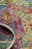 Feizy Elton 6507F Taupe/Green/Pink Area Rug Rolled Image