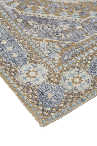 Havila Fine Rugs Larache H1750 Blue/Tan/Ivory Area Rug Corner Image