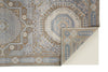 Havila Fine Rugs Larache H1750 Blue/Tan/Ivory Area Rug Corner Image with Rug Pad