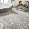 Havila Fine Rugs Larache H1750 Blue/Tan/Ivory Area Rug Lifestyle Image Feature