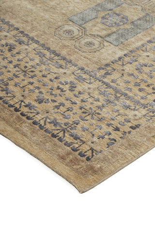 Havila Fine Rugs Larache H1751 Tan/Blue Area Rug Corner Image