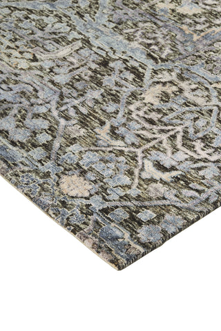 Havila Fine Rugs Larache H1752 Gray/Ivory/Blue Area Rug Corner Image