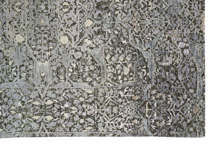 Havila Fine Rugs Larache H1752 Gray/Ivory/Blue Area Rug Oval Corner Image