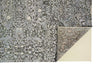 Havila Fine Rugs Larache H1752 Gray/Ivory/Blue Area Rug Corner Image with Rug Pad