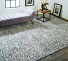 Havila Fine Rugs Larache H1752 Gray/Ivory/Blue Area Rug Lifestyle Image Feature
