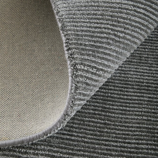 Feizy Abbott 8A24F Gray Area Rug Corner Image with Rug Pad