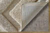 Feizy Anica 8A96F Brown/Gray/Ivory Area Rug Corner Image with Rug Pad