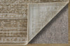 Feizy Augustine 39TUF Tan/Ivory Area Rug Corner Image with Rug Pad