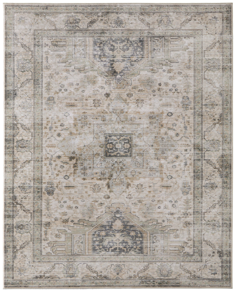 Feizy Augustine 39TVF Tan/Green/Ivory Area Rug main image