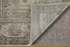 Feizy Augustine 39TVF Tan/Green/Ivory Area Rug Corner Image with Rug Pad