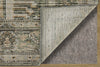 Feizy Augustine 39TVF Green/Black/Tan Area Rug Corner Image with Rug Pad