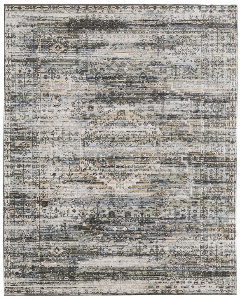Feizy Augustine 39TWF Green/Ivory/Black Area Rug main image