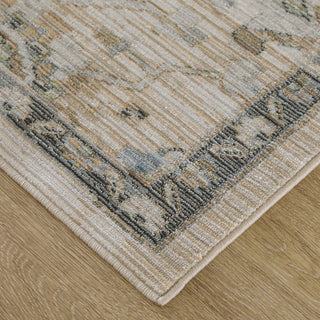 Feizy Augustine 39TYF Ivory/Tan/Blue Area Rug Corner Image