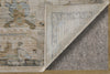 Feizy Augustine 39TYF Ivory/Tan/Blue Area Rug Corner Image with Rug Pad