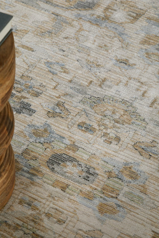 Feizy Augustine 39TYF Ivory/Tan/Blue Area Rug Lifestyle Image Feature