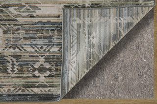 Feizy Augustine 39U0F Green/Blue/Ivory Area Rug Corner Image with Rug Pad