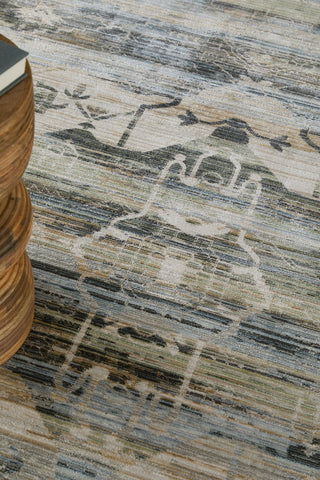 Feizy Augustine 39U0F Green/Blue/Ivory Area Rug Lifestyle Image Feature