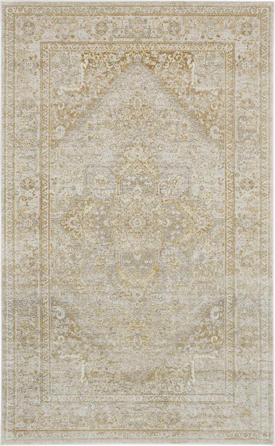 Feizy Aura 3734F Brown/Gold Area Rug