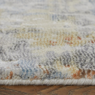 Feizy Braden 8A50F Gray/Orange/Tan Area Rug Corner Image