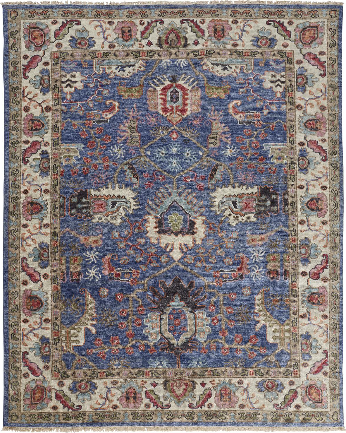 Feizy Beall 6708F Blue/Red Area Rug