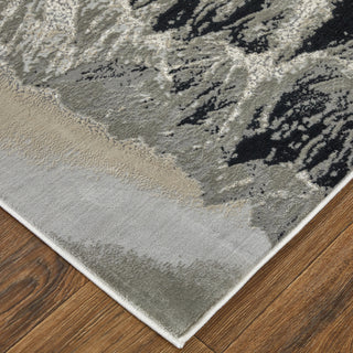 Feizy Jewel 39N2F Silver / Gray Area Rug Corner Image